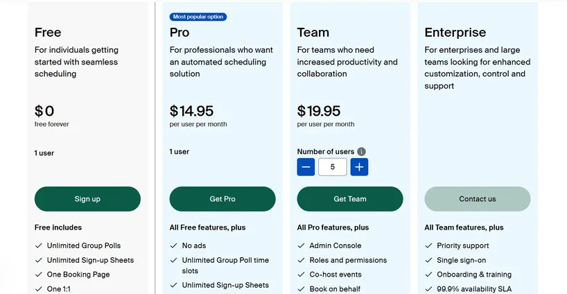 Doodle pricing