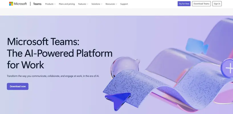 Microsoft Teams homepage