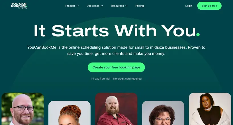 YouCanBookMe homepage