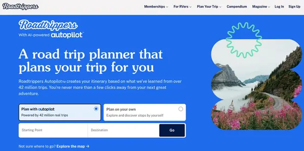 Roadtrippers interface