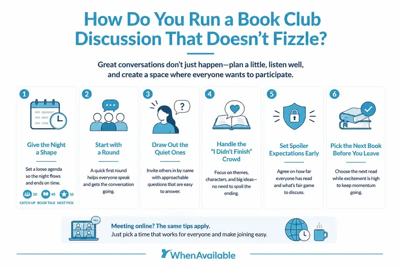 How to Run a Book Club Discussion That Doesn't Fizzle illustration