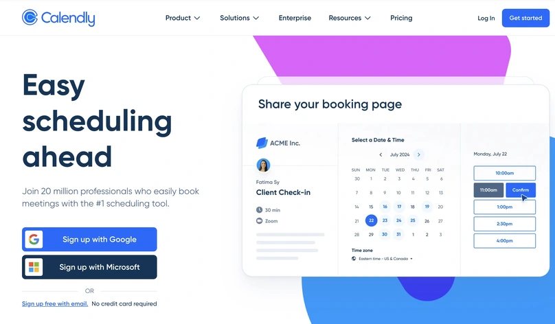 Calendly screenshot