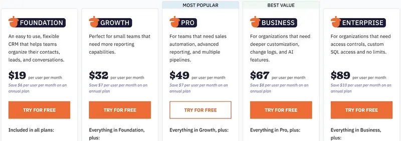 Nutshell Pricing screenshot