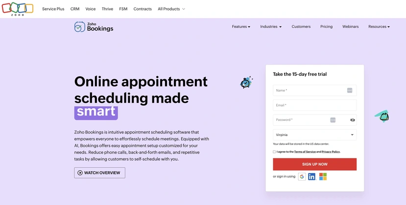 Zoho Bookings screenshot