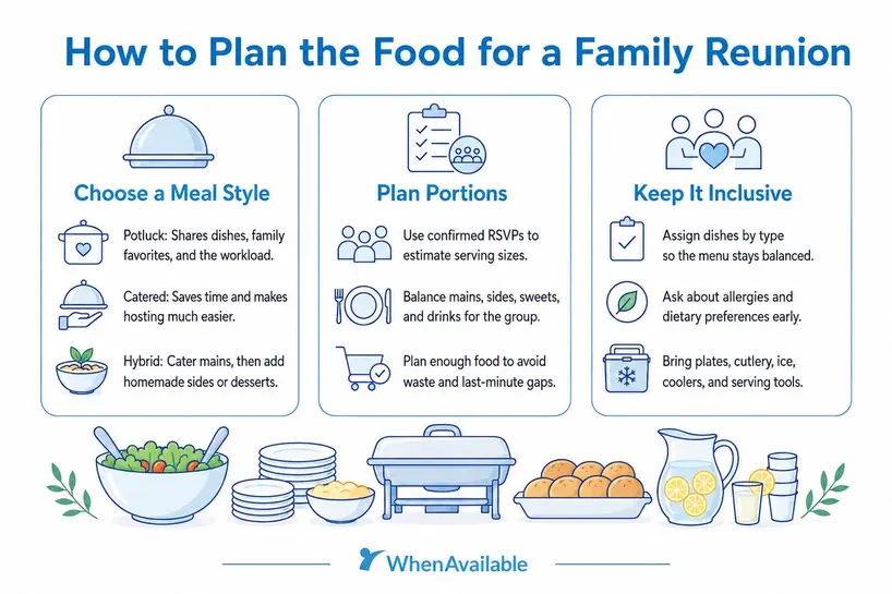 Family Reunion Food Planning Illustration