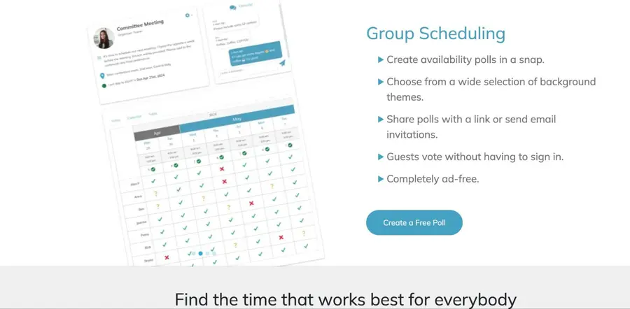 WhenAvailable group scheduling