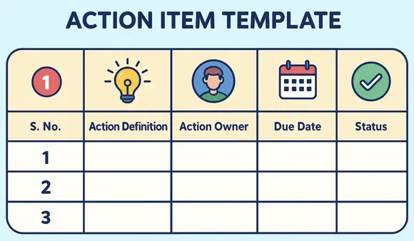 Action item template