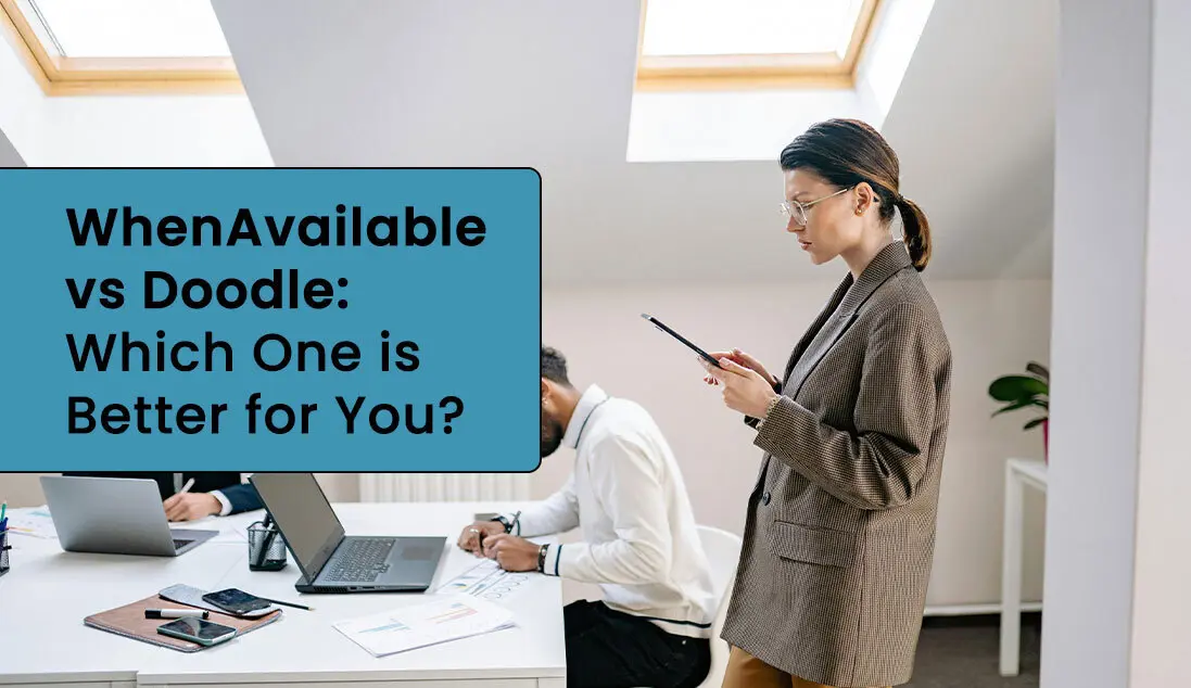 A person on a tablet scheduling