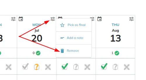 Remove a date/time option