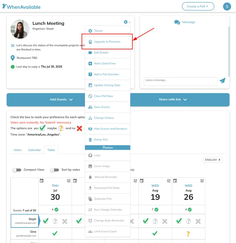 Select Buy OneTime on the Plans and Pricing page