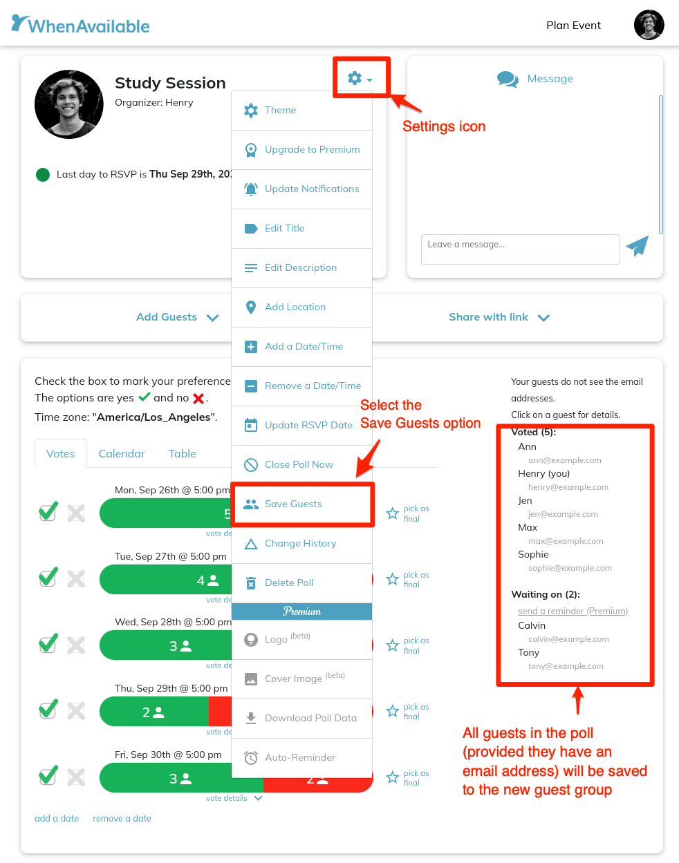 create a guest group