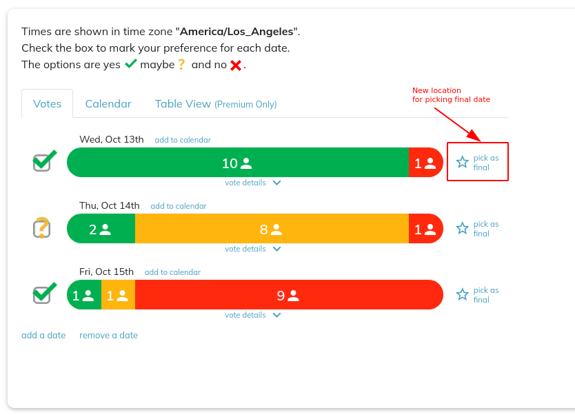 pick final date screenshot